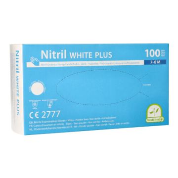 "Medi-Inn PS" Handschoenen Nitril poedervrij "White Plus" wit M
