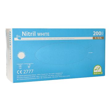 "Medi-Inn" Handschoenen Nitril poedervrij "White" wit Maat XL