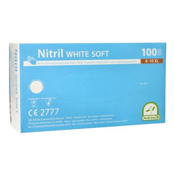 "Medi-Inn" Handschoenen Nitril poedervrij "White Soft" wit Maat XL
