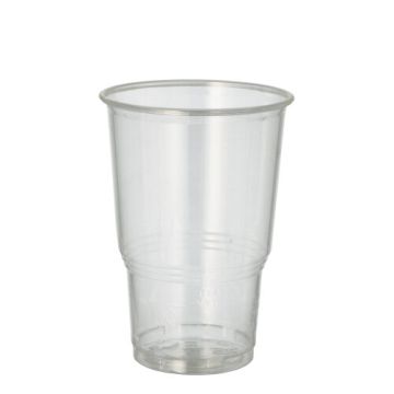 Drinkbekers voor koude dranken, PLA "pure" 0,25 l Ø 7,8 cm · 11 cm glashelder met schuimkraag