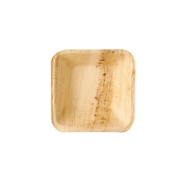 Schalen van palmblad "pure" rechthoekig 40 ml 8 cm x 8 cm, duurzaam
