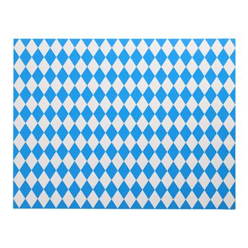 Placemats papier "Beiers blauw" 30 x 40 cm tafelmatje blauw/wit