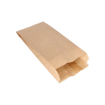 Snackzakken bruin kraft 24 x 10 x 5 cm FSC zijvouwzakken 0,75 kg