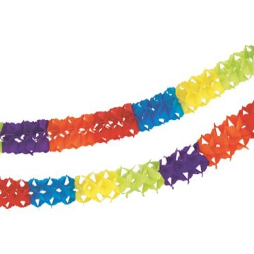 Guirlande, papier Ø 11,5 cm · 4 m gekleurde
