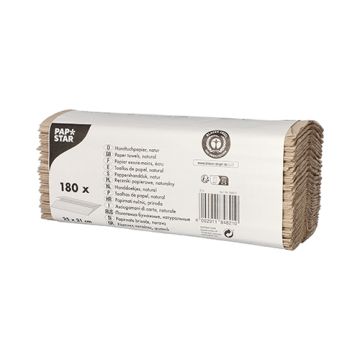 Handdoekjes 31 cm x 25 cm natuur C-laags, 1-laags
