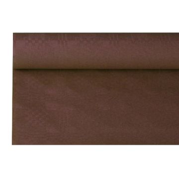 Tafelkleed papier met damastprint 8 m x 1,2 m bruin