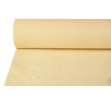 Tafelkleed papier met damastprint 50 m x 1 m creme