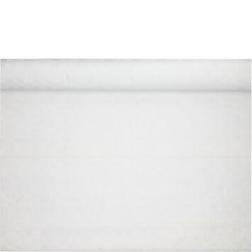 Tafelkleed papier met damastprint 25 m x 1 m wit