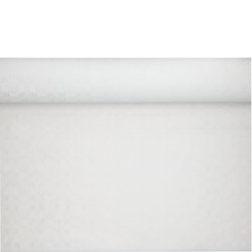 Damast tafelkleed papier op rol 50 m x 1,2 m tafelrol wit