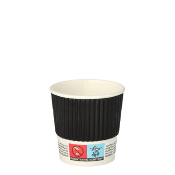 Drinkbekers, Karton "To Go" 0,1 l Ø 6 cm · 6 cm Ripple Wall