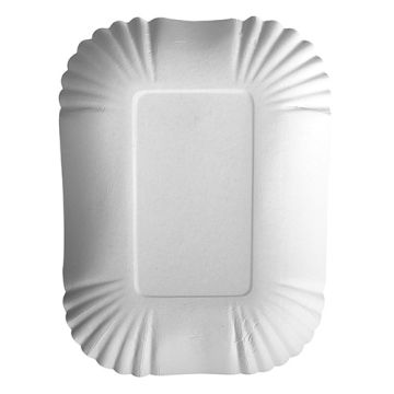Schalen, karton "pure" plein 13 cm x 17,5 cm x 3 cm wit