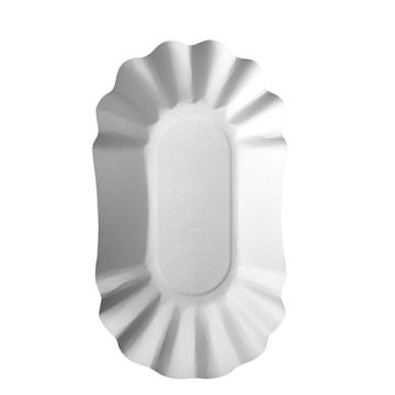 Schalen, karton "pure" ovaal 10,5 cm x 17,5 cm x 3 cm wit