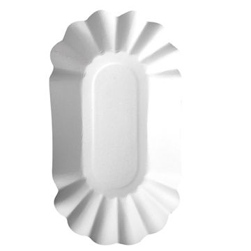 Schalen, karton "pure" ovaal 10,5 cm x 20 cm x 3,5 cm wit