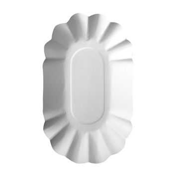 Kartonnen schaaltje "pure" ovaal 9 cm x 16 cm wit