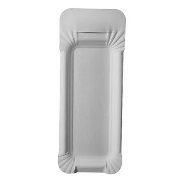 Borden, karton "pure" plein 8 cm x 21 cm wit met handvat