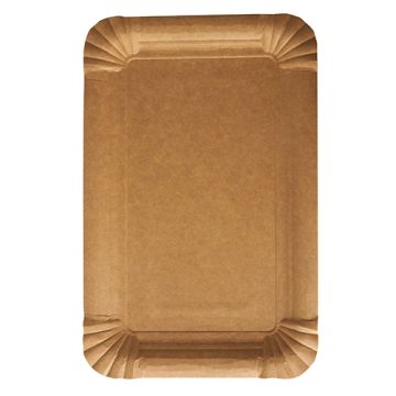 Borden, karton "pure" rectangular 13 cm x 20 cm bruin