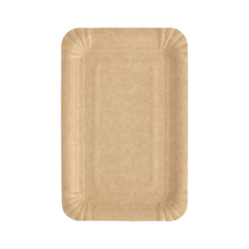 Borden, karton "pure" rectangular 13 cm x 20 cm bruin
