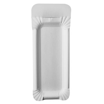 Borden, karton "pure" plein 8 cm x 21 cm wit met afscheurbare worsthouder, FSC®-gecertificeerd