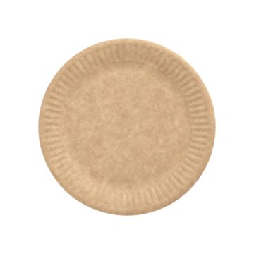 Kartonnen borden "pure" rond Ø 15 cm bruin, papieren bordjes, FSC