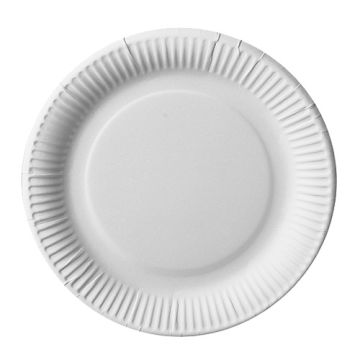 Borden, karton "pure" rond Ø 23 cm wit extra sterk