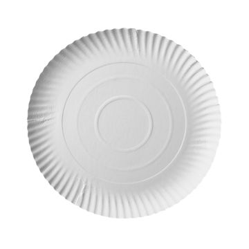Borden, karton "pure" rond Ø 24 cm · 2 cm wit, papieren bordjes, FSC