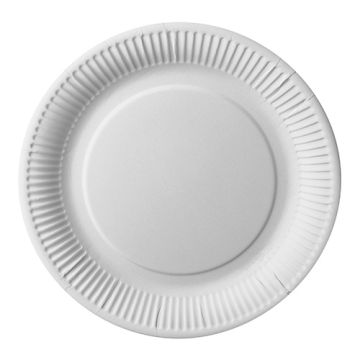 Borden, karton "pure" rond Ø 26 cm wit, papieren bordjes, FSC