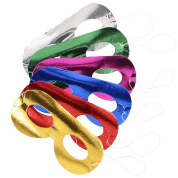 Gezichtsmaskers assorti kleuren "Metallic"