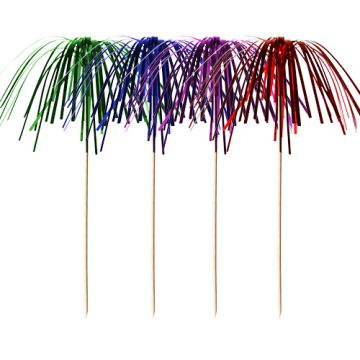 Decoprikkers 15,5 cm verschillende kleuren "Vuurwerk"