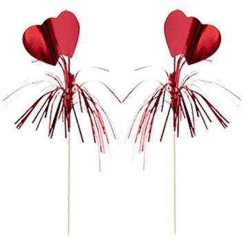 Decoprikkers 22 cm rood "Amore"
