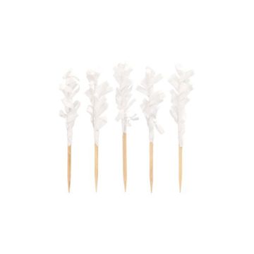 Decoprikkers 6,8 cm wit "Frills"