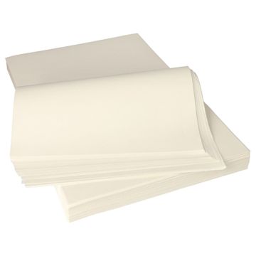 Perkament vervanging, 1/8 boog 37,5 cm x 25 cm wit à 12,5 kg, vetvrij