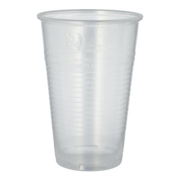 Drinkbekers, PP 0,5 l Ø 9,5 cm · 13,7 cm helder met schuimkraag
