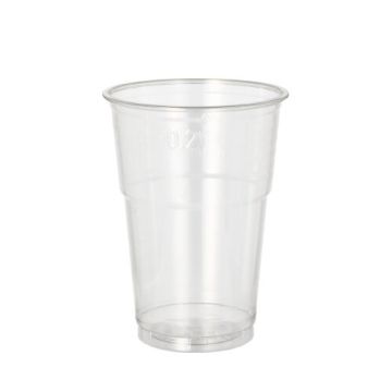 Bierbeker rPET 0,25 l Ø 7,8 cm ·10,7 cm glashelder gerecyclede drinkbekers