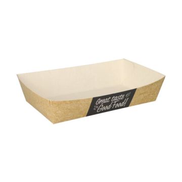 Snackbakje frietbakje A14 karton "pure" 15,5 cm x 8,5 cm XL