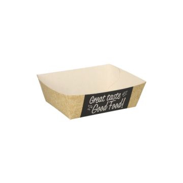 Snackbakje frietbakje A7 karton "pure" 9 cm x 7 cm small