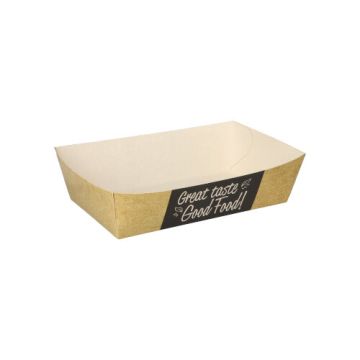 Snackbakje frietbakje A9 karton "pure" 12 cm x 7 cm medium