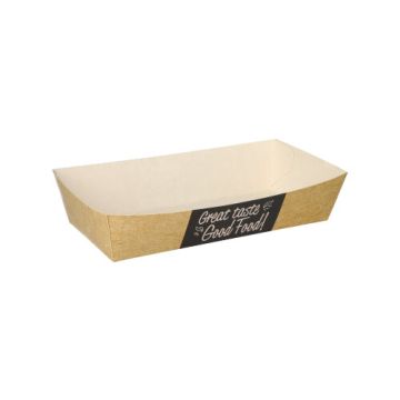 Snackbakje frietbakje A13 karton "pure" 15 cm x 7 cm large