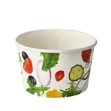 Saladeschalen, Karton "To Go" 600 ml Ø 12,5 cm · 7,5 cm "Salad"