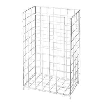 Afvalkorf van metaal 63 cm x 41 cm x 25,5 cm wit, papierkorf, inzamelkorf