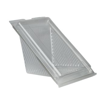 Sandwichboxen met klapdeksel, PLA "pure" rectangular 9 cm x 11,1 cm x 19 cm transparant groot