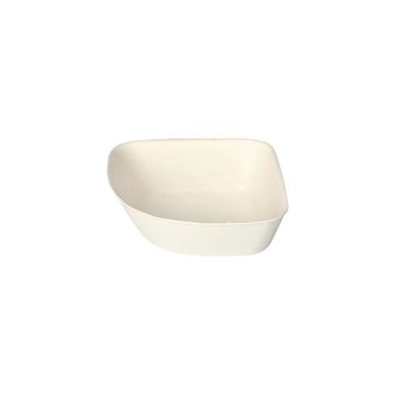 Schalen, suikerriet "pure" 3,5 cm x 10 cm x 10 cm wit "Belle Vie, Ligne Carrée"