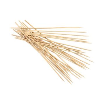 Sjasliekstokjes, bamboe "pure" Ø 2,5 mm · 20 cm, satéprikkers, satéstokjes, barbecuespiezen