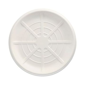 Bio rond serveerschaal suikerriet "pure" Ø 35 cm PFAS-vrij dienblad wit