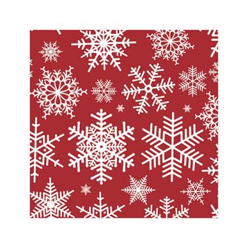 Servetten 3-laags 1/4 vouw 25 cm x 25 cm "Snöstjärnor"