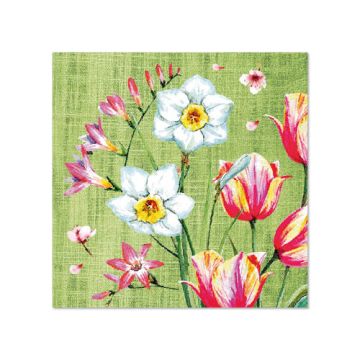 Servetten, 3-laags 1/4 vouw 25 cm x 25 cm "Florentina"
