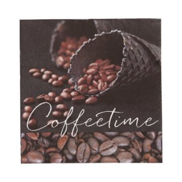 Servetten 3-laags 1/4 vouw 33 cm x 33 cm "Coffeetime"