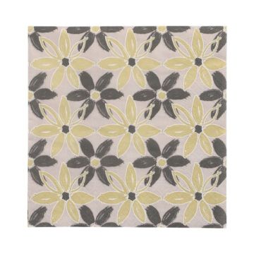 Servetten tissue 3-laags 1/4 vouw 33 x 33 cm FSC donkere bloemen "Dark Flowers"