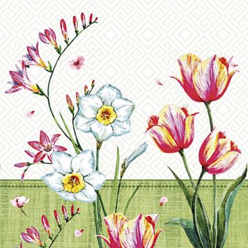 Servetten, 3-laags 1/4 vouw 33 cm x 33 cm "Florentina"