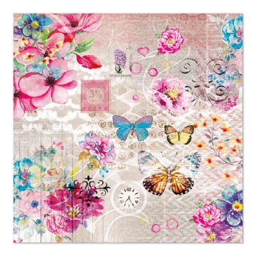 Servetten, 3-laags 1/4 vouw 33 cm x 33 cm "Nora"