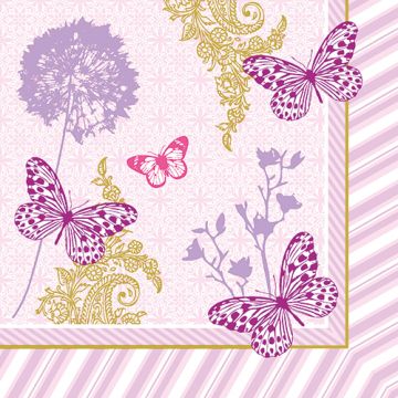 Servetten, 3-laags 1/4 vouw 40 cm x 40 cm "Charlene"